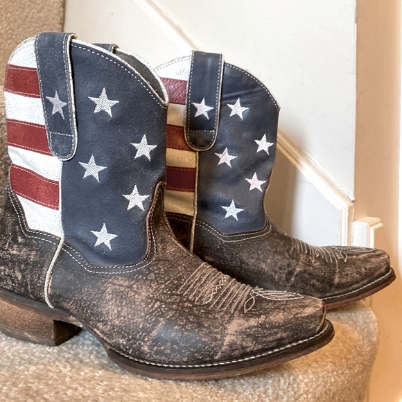 ROPER American Beauty Flag Ankle Boots - Picture 3 of 14